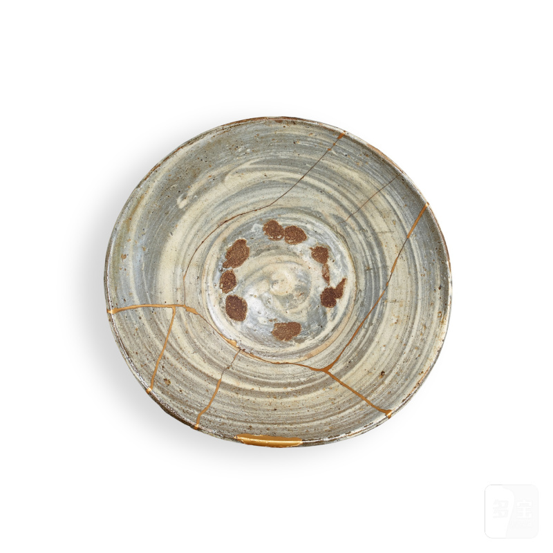 A white-painted hake-me tea bowl, Korea, Joseon dynasty, 16th century | 韓國 朝鮮王朝 十六世紀 刷毛目茶盌 - 图4